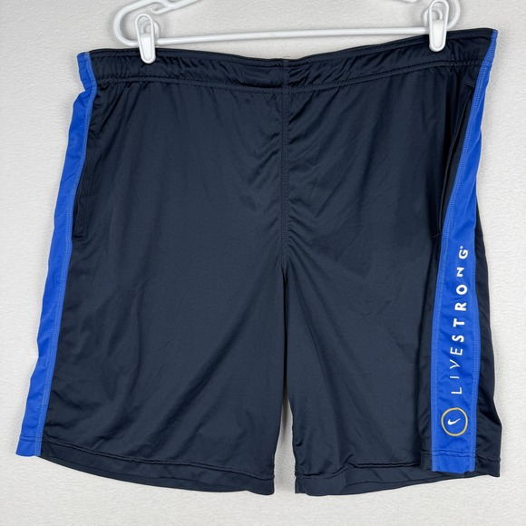 Nike Other - Livestrong Nike Shorts Mens Large Blue Dri-Fit Drawstring Lance Armstrong